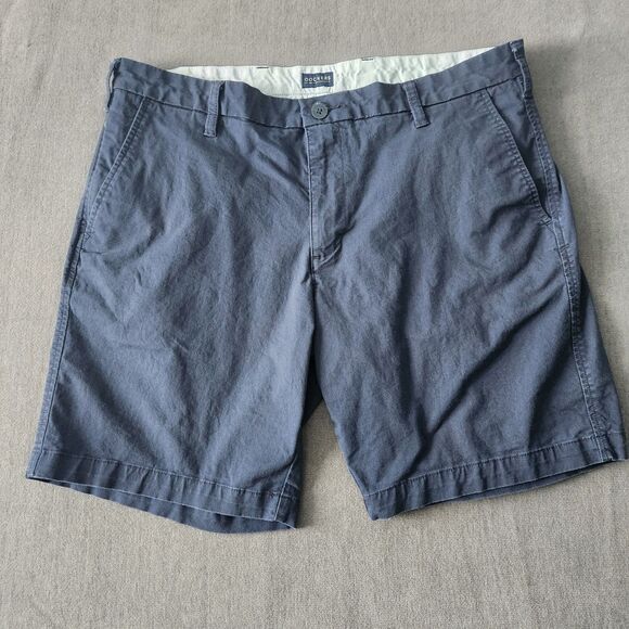 Dockers Mens Short Size 36 Supreme Flex Waist Navy Blue Comfort - Picture 1 of 10